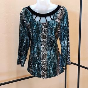 Snakeskin print blouse